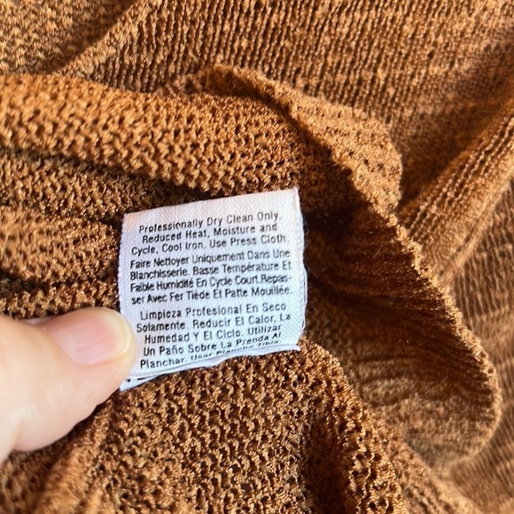 DKNY short sleeve woven scoop neck sweater women’s size S/M - Picture 8 of 11